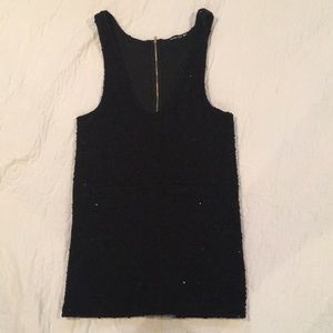 Black,subtley sequined sleeveless tunic